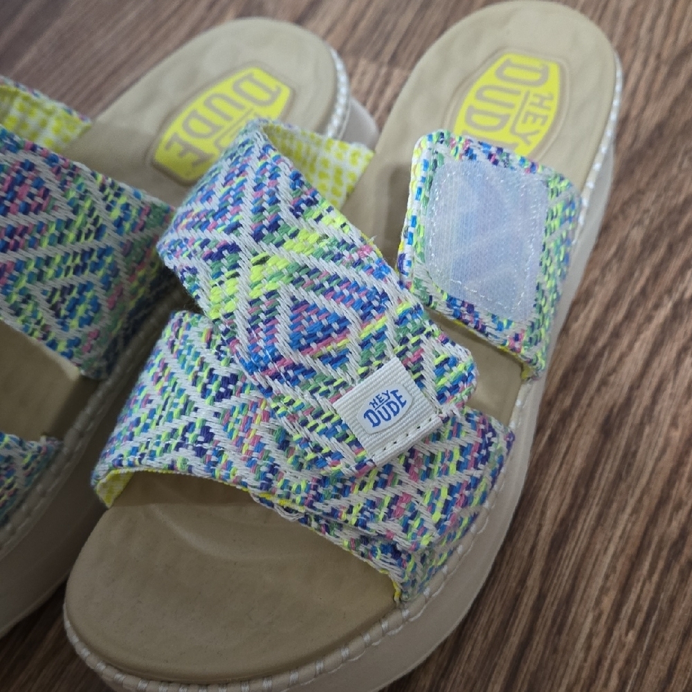 Hey Dude Blue Multi Patterned Textile - Picture 8 of 8